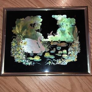 Kafka Industries Foil Print Swan Ducks Lily Pads